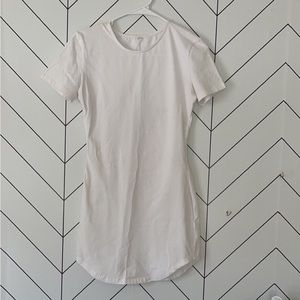White form fitting dress